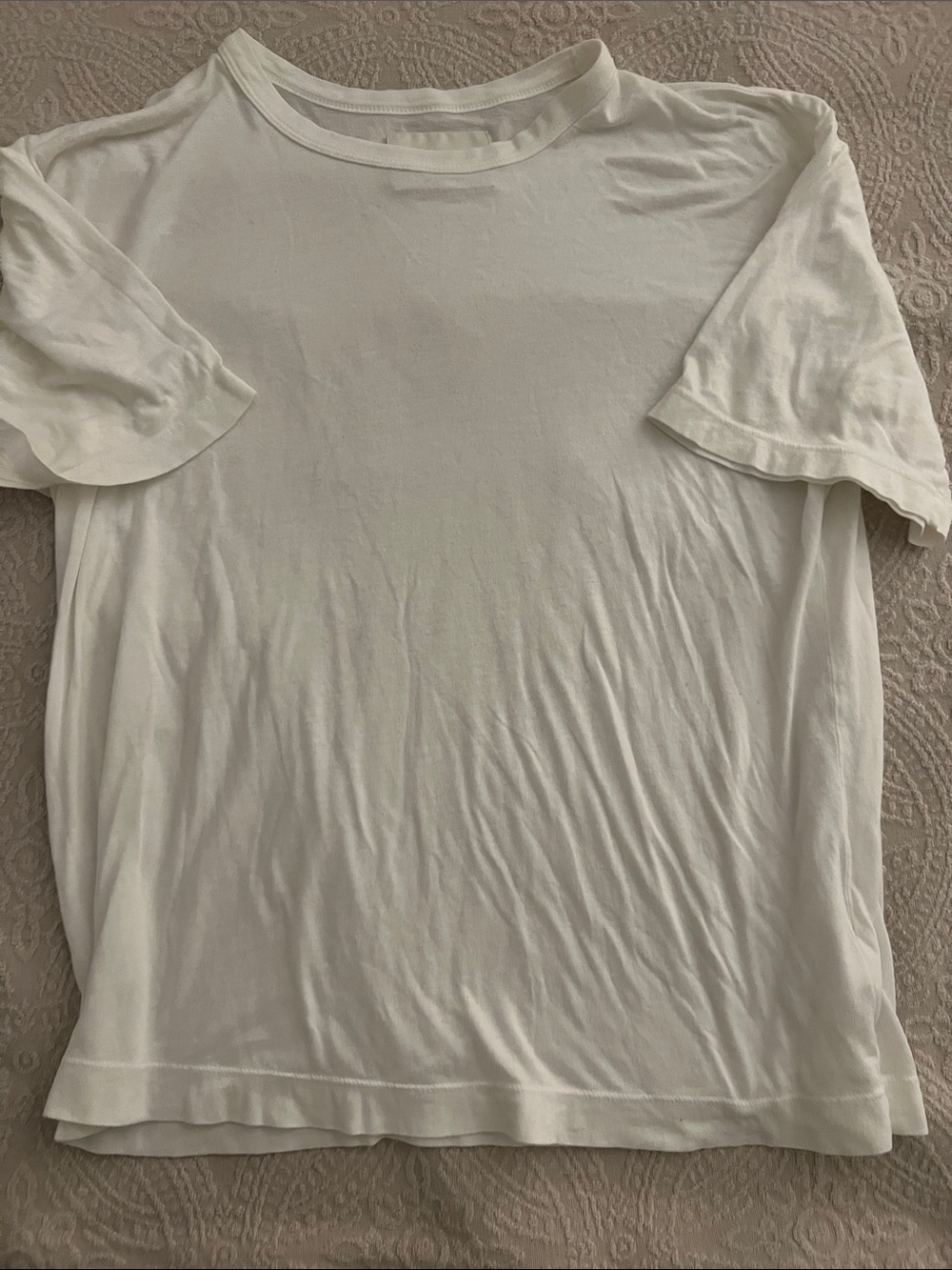 Citizens of Humanity Ivory Short Sleeve Tee | Size Small